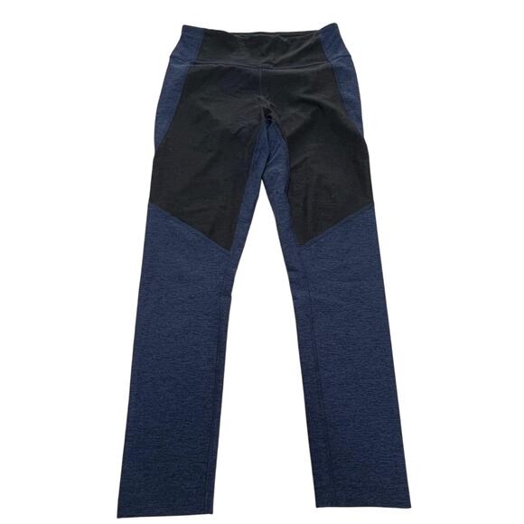 Outdoor Voices Pants Womens Small Blue Black Colorblock Leggings Gym Athletic - Picture 1 of 8